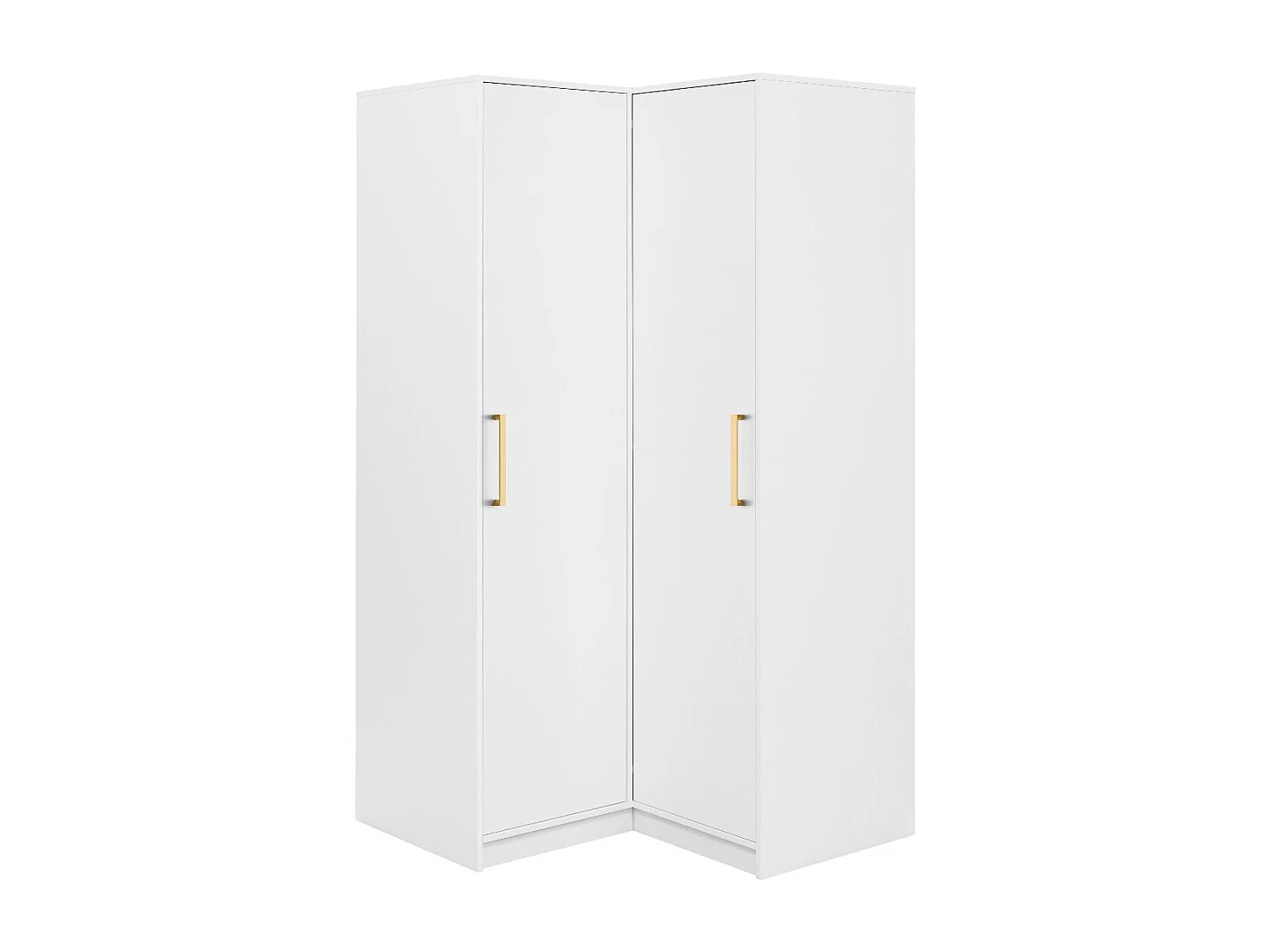 Eckkleiderschrank mit 2 Türen - 115 cm - Weiß - LIZANDRO