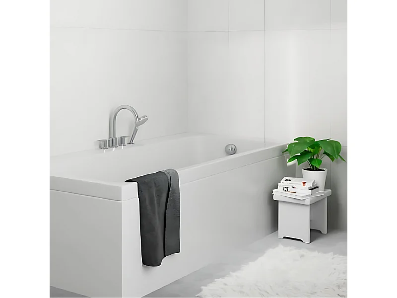 Mélangeur baignoire 4 trous HANSGROHE Vernis Shape chromé + corps d'encastrement