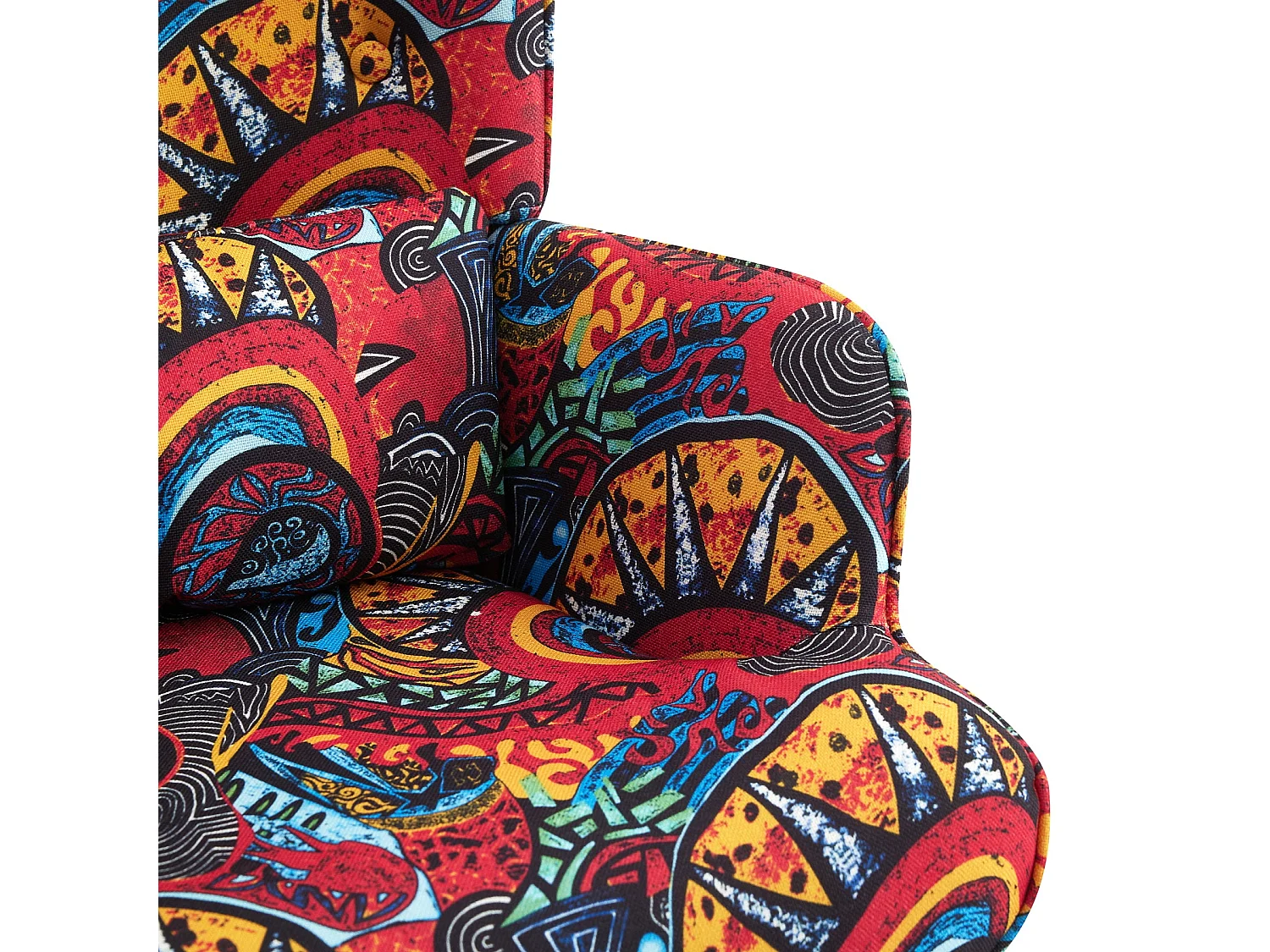 Fauteuil à bascule en velours avec cadre en métal et base en bois pour un refuge de chambre apaisant