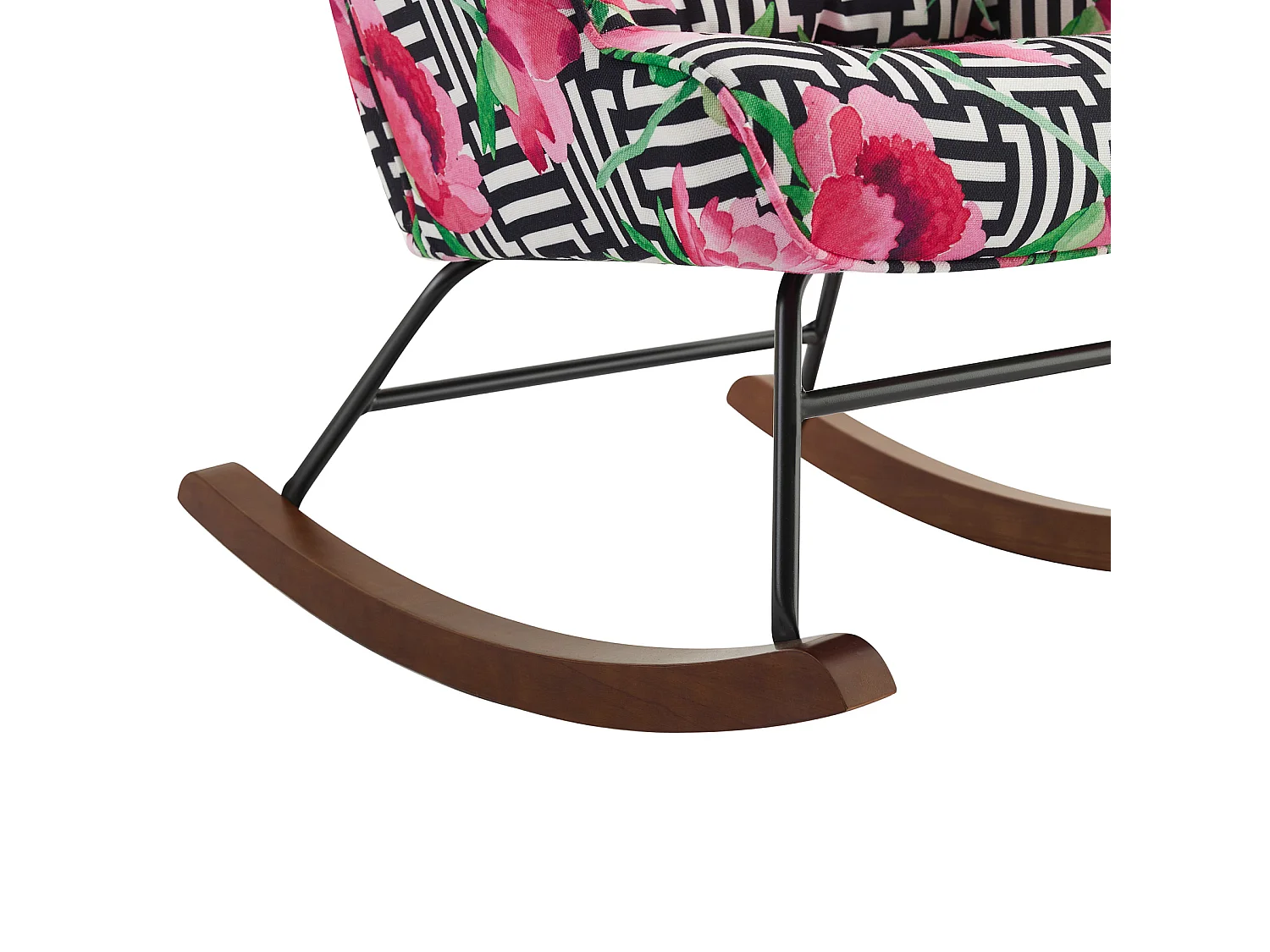 Mecedora de terciopelo premium con estructura de metal dorado: diseño moderno y cómodo para interiores, salas de estar o balcones