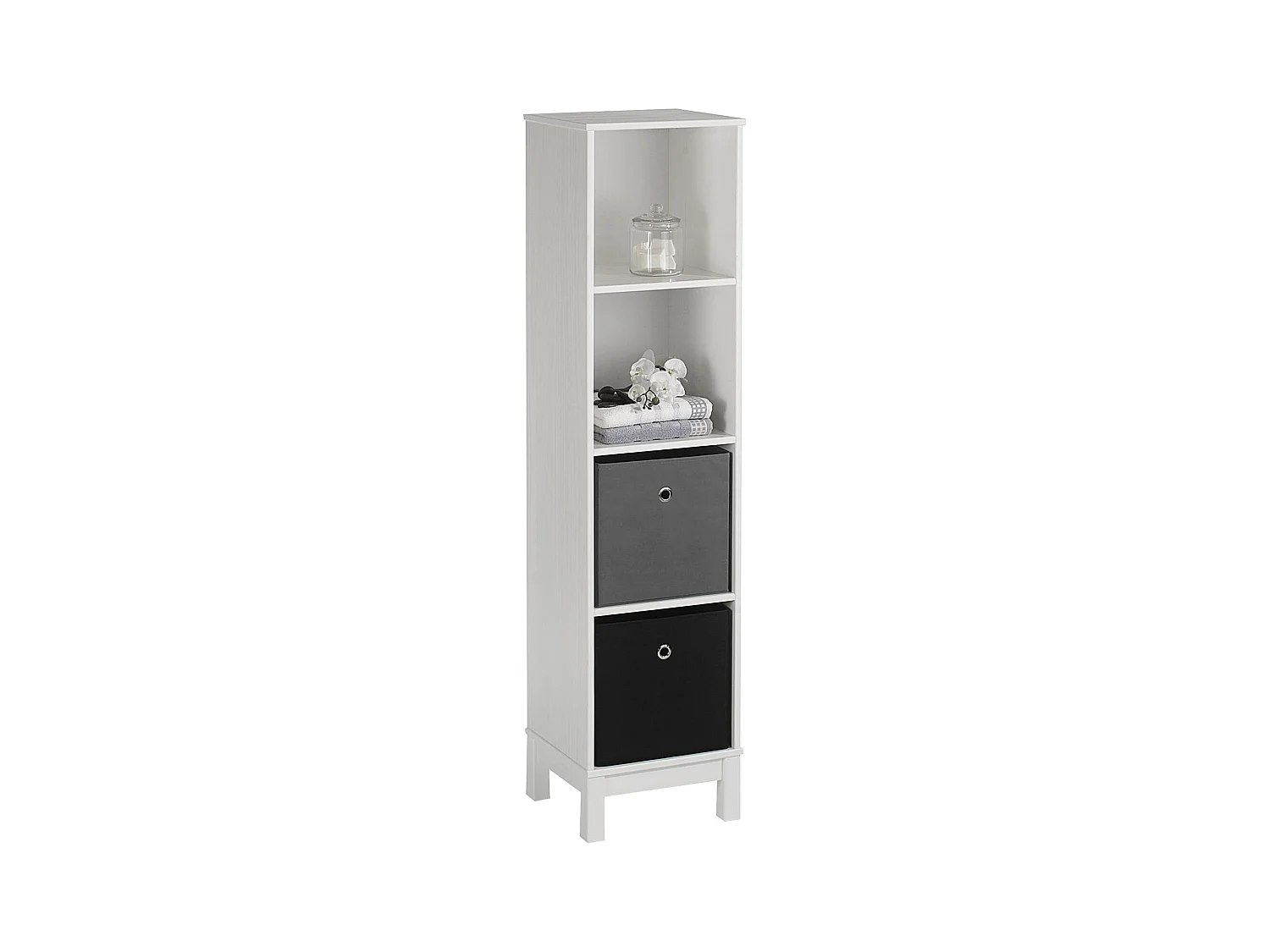 Etagère 4 casiers pin massif blanc