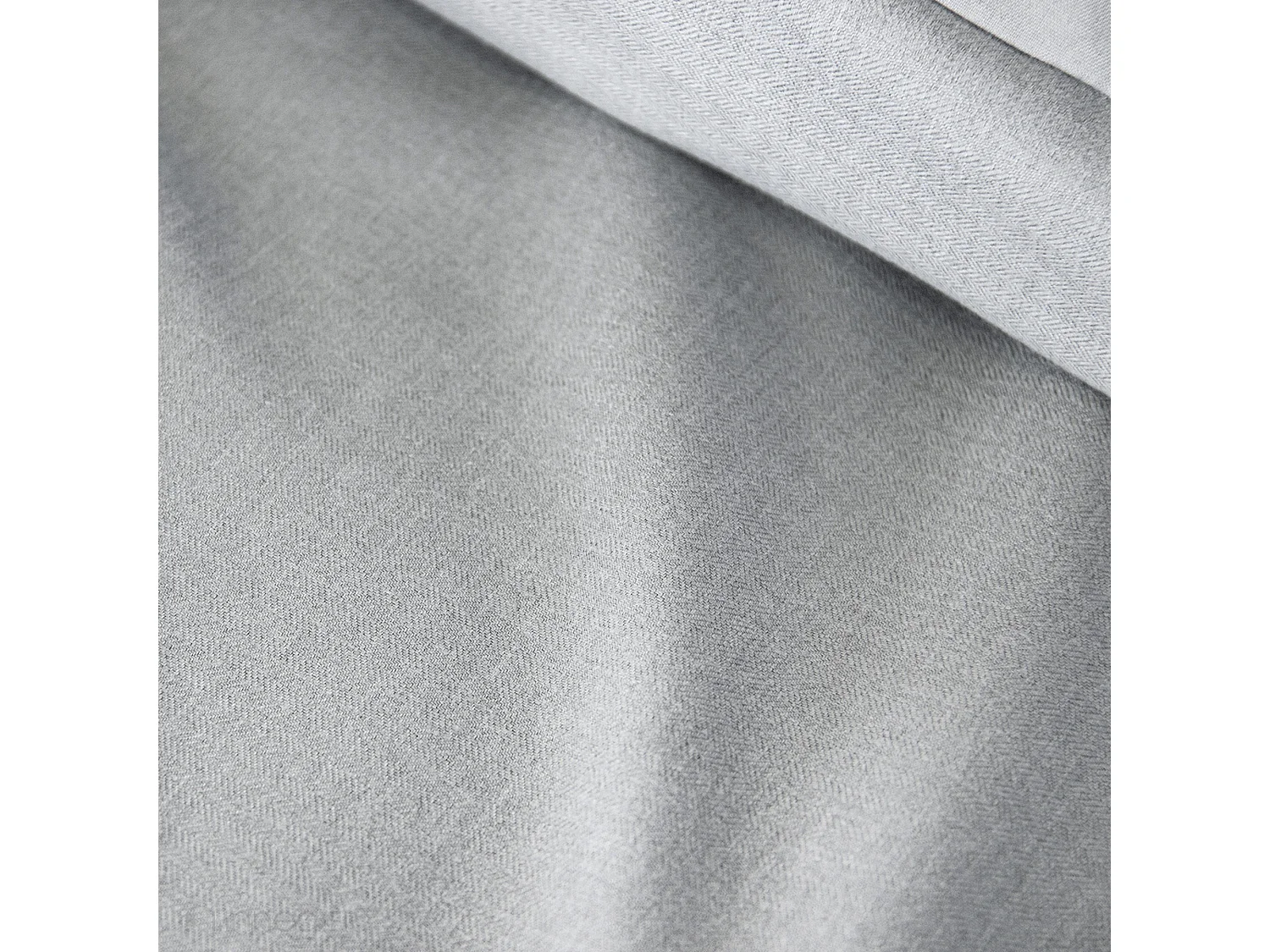 Parure de lit 3 pièces 260x240 cm SENSATION FLANELLE Cendre