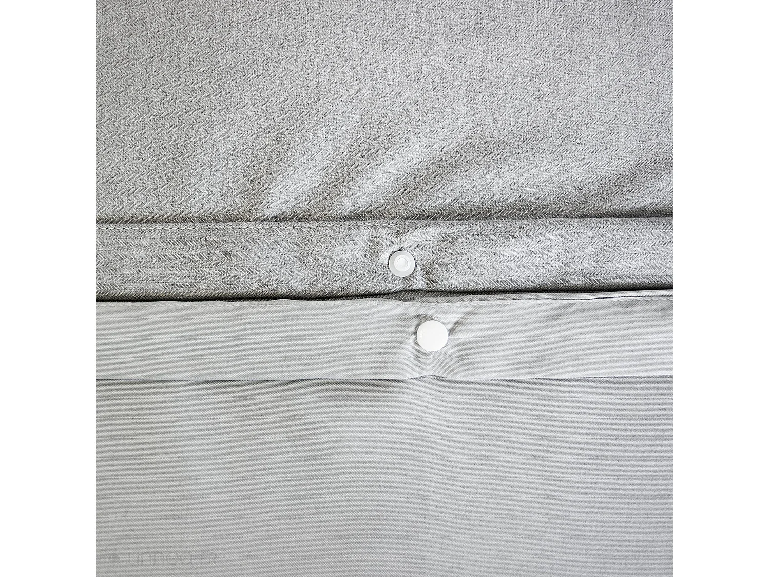 Parure de lit 3 pièces 260x240 cm SENSATION FLANELLE Cendre