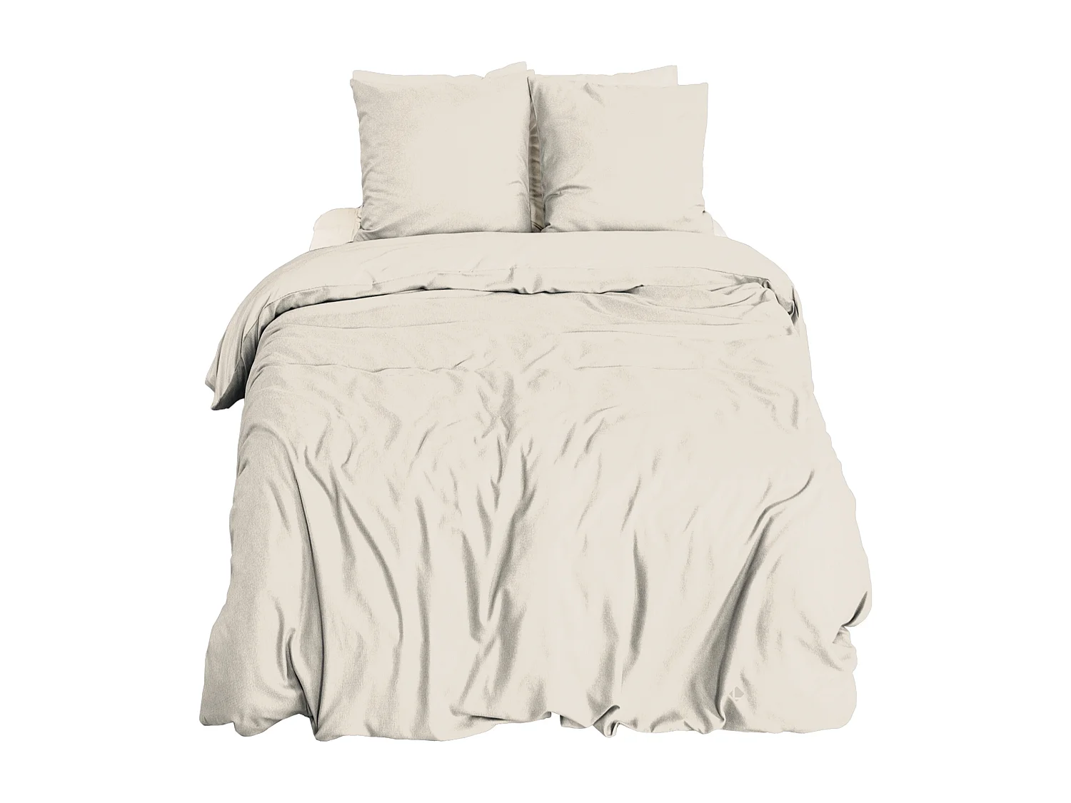 Parure de lit 3 pièces 240x220 cm microfibre SENSATION FLANELLE beige