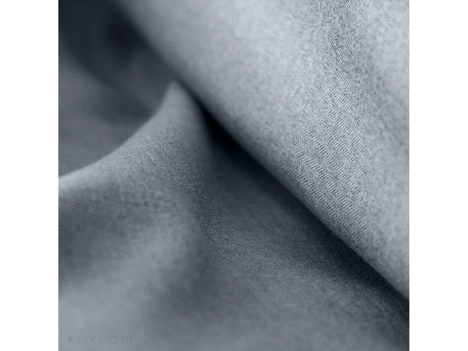 Parure de lit 3 pièces 260x240 cm SENSATION FLANELLE Ardoise