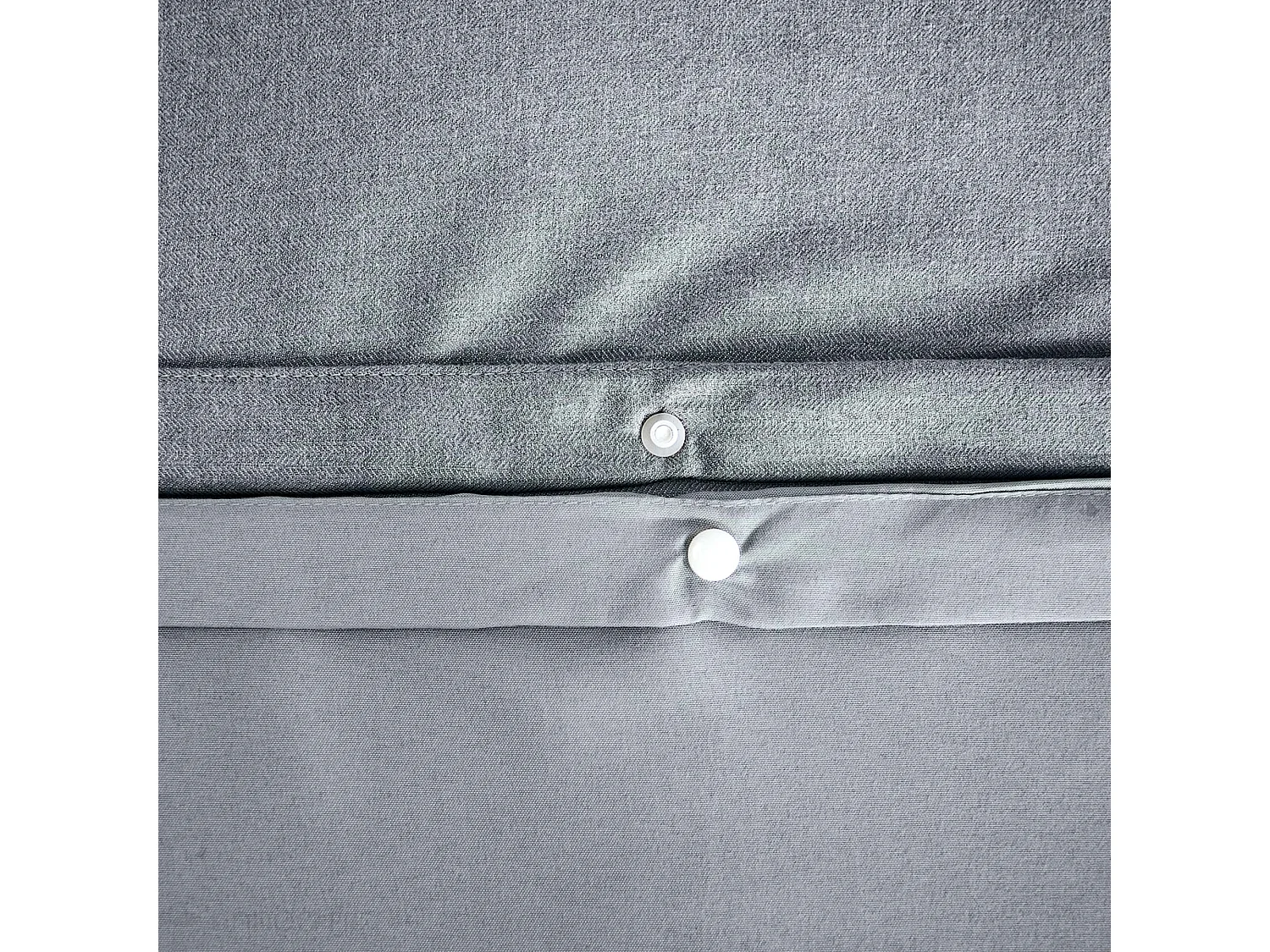 Parure de lit 3 pièces 240x220 cm SENSATION FLANELLE Ardoise