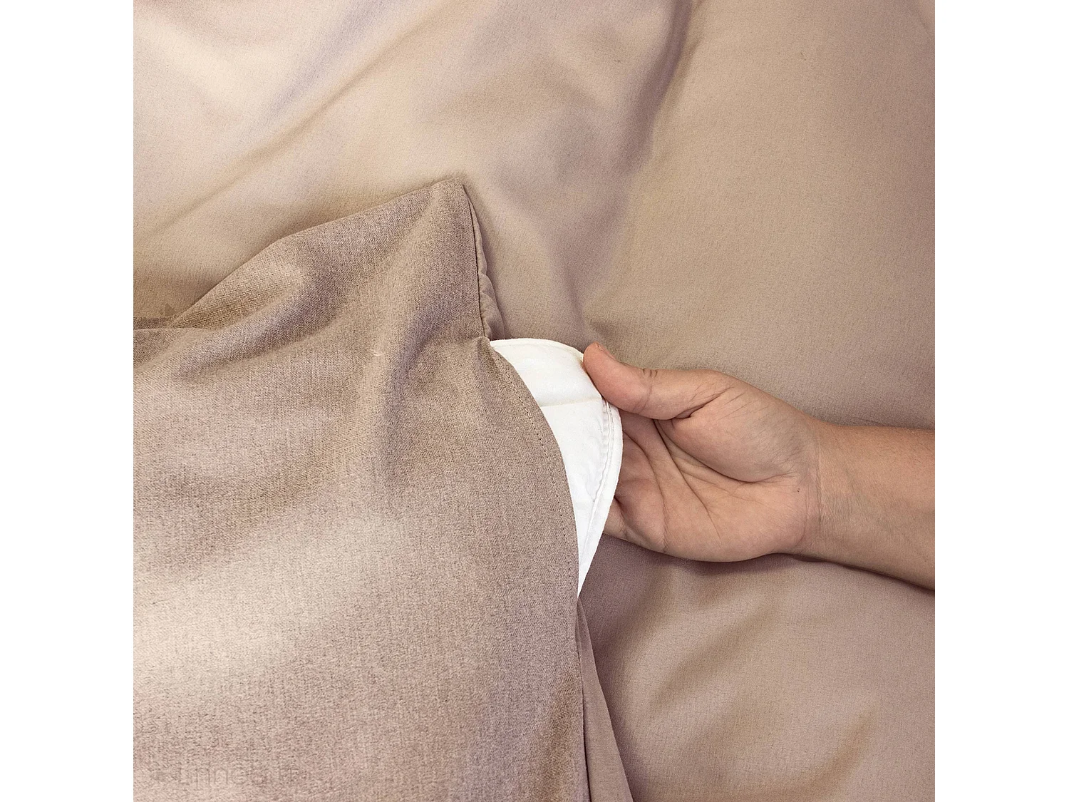 Parure de lit 3 pièces 260x240 cm microfibre SENSATION FLANELLE rose