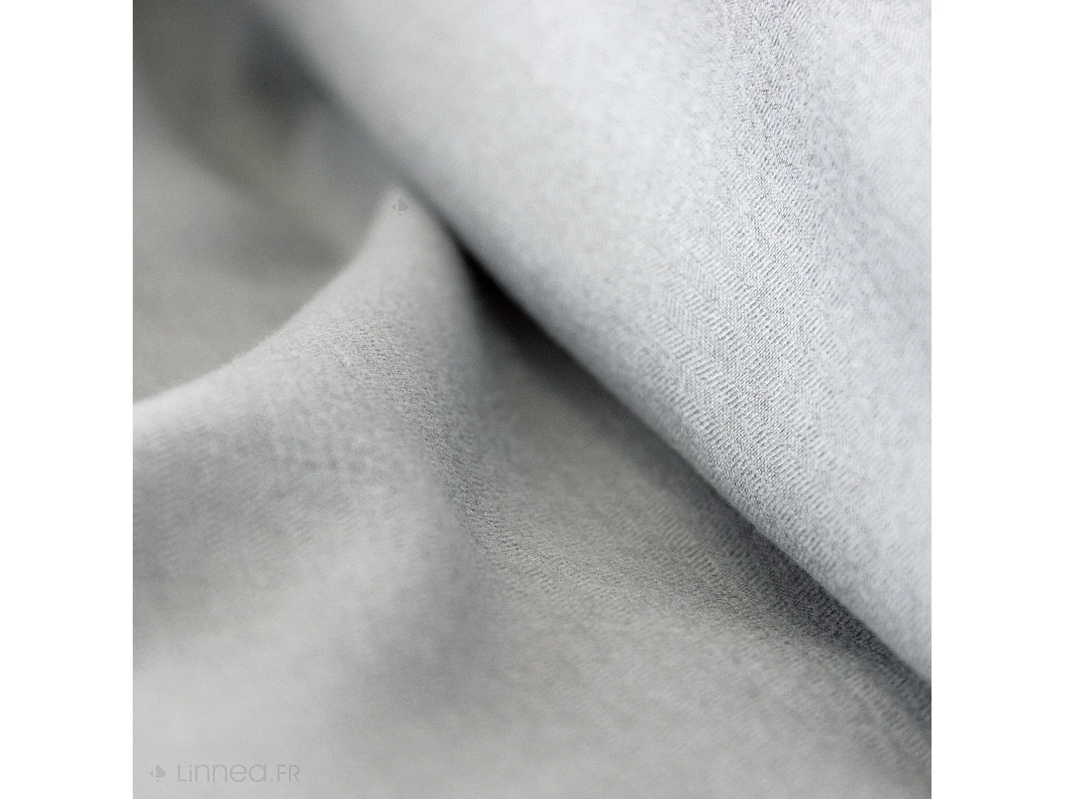 Parure de lit 3 pièces 240x220 cm SENSATION FLANELLE Cendre