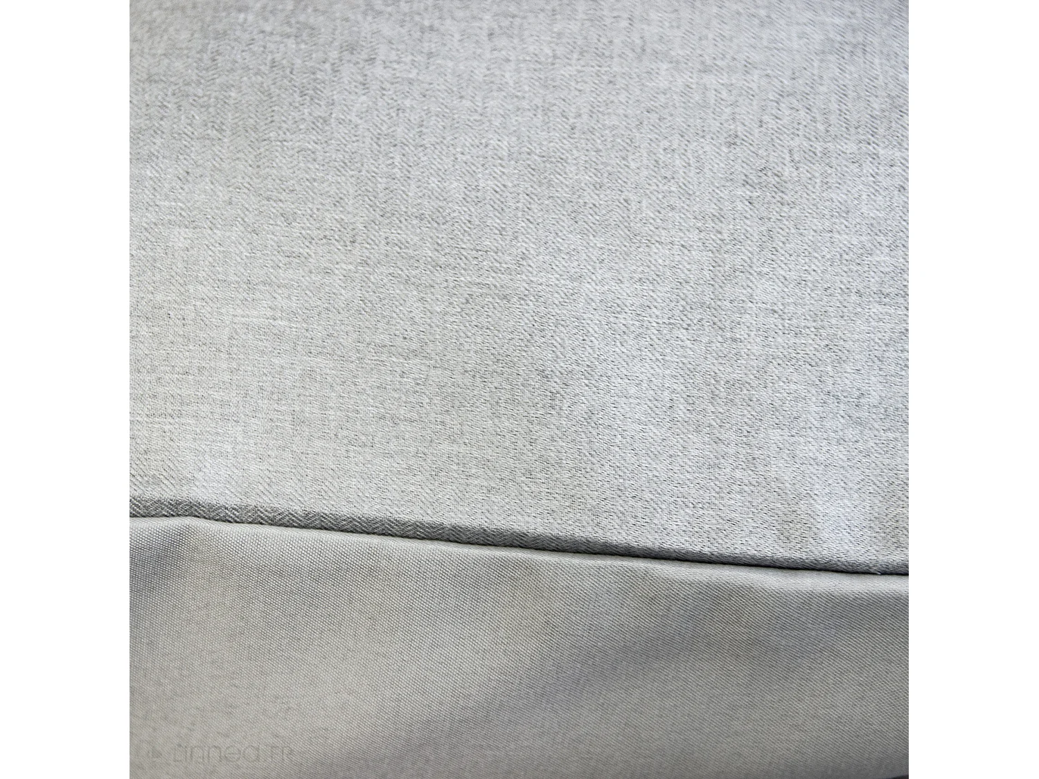 Parure de lit 3 pièces 240x220 cm SENSATION FLANELLE Cendre