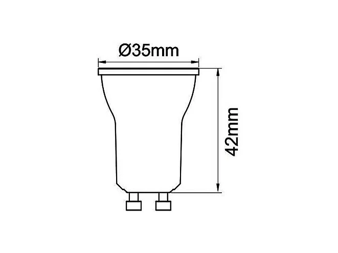 GU10 4W 60 LED-spot Diameter 35mm