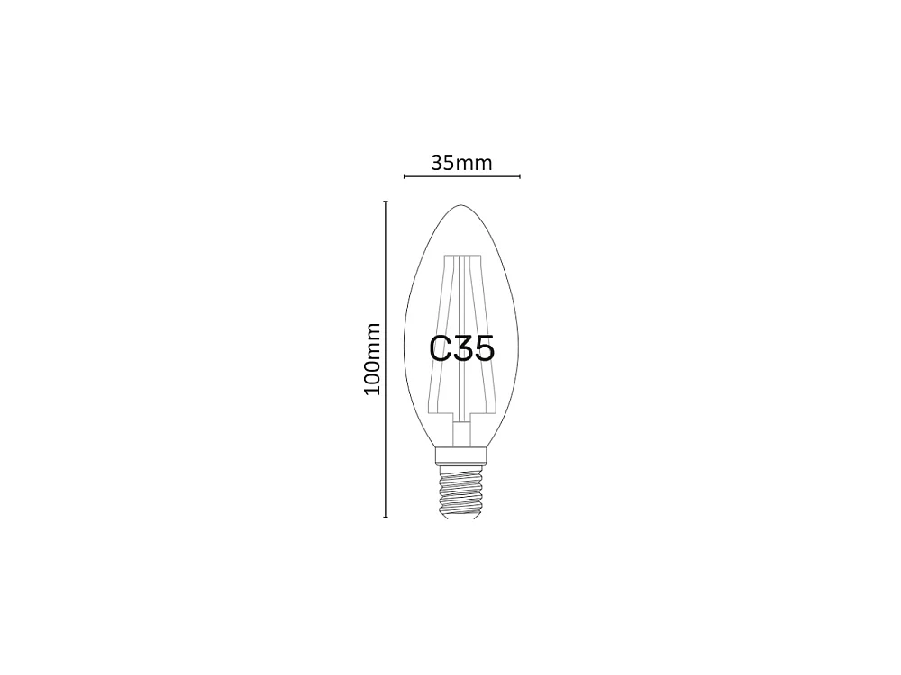 Ampoule LED Olive à intensité variable 6W 2700K E14