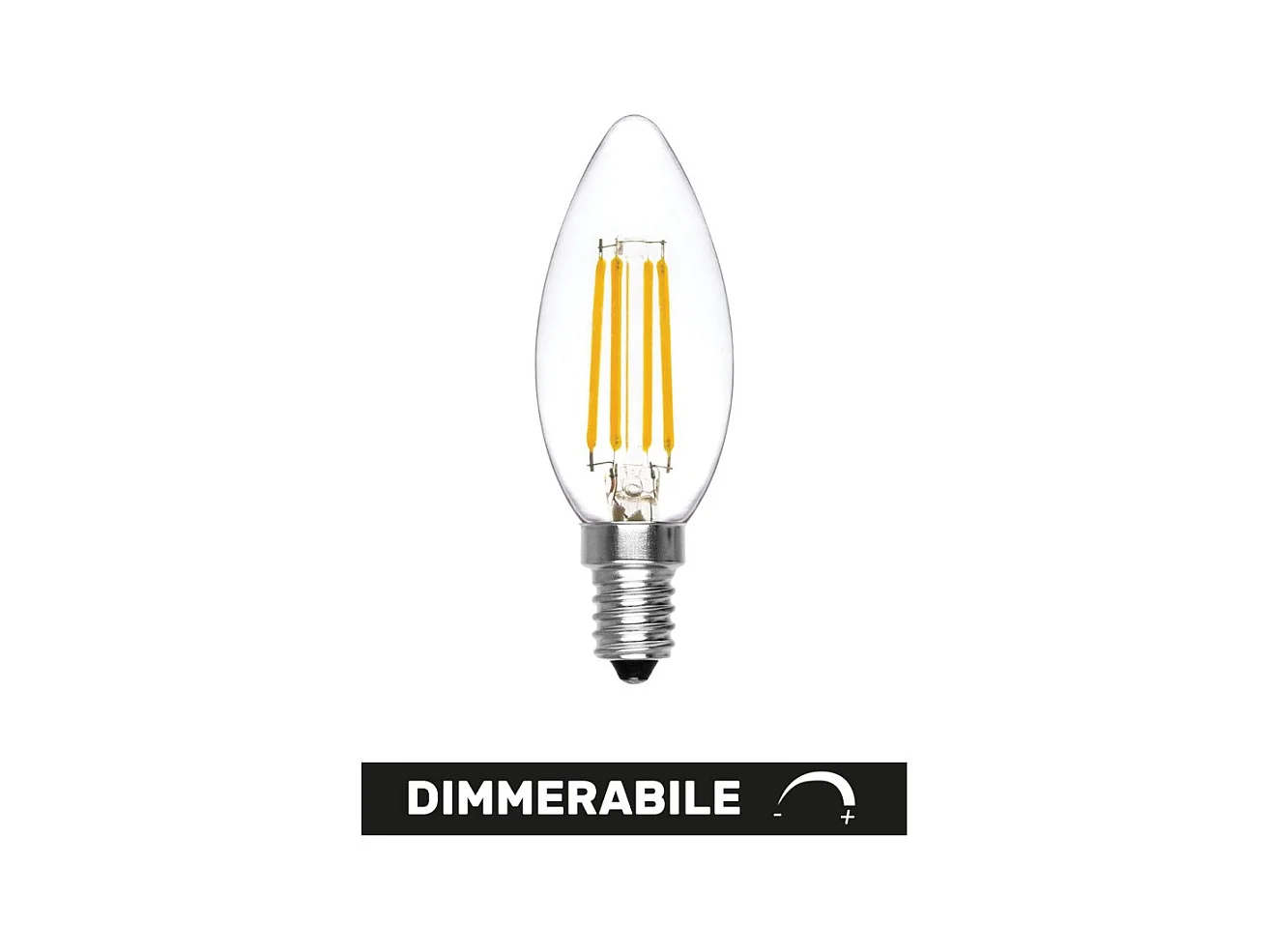 Bombilla LED regulable de color oliva, 6 W, 2700 K, E14