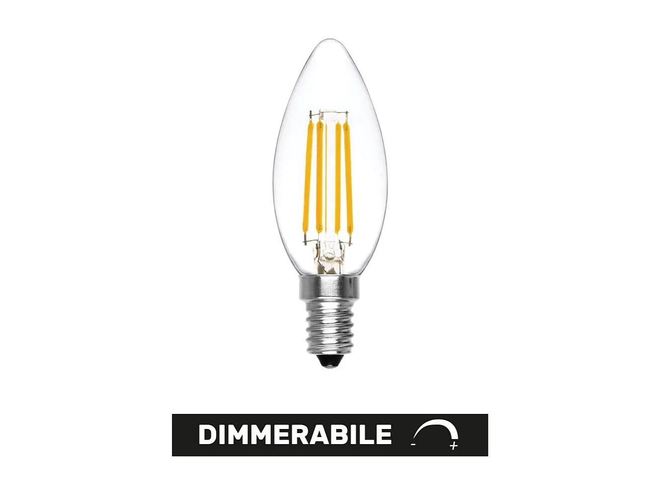 Bombilla LED regulable de color oliva, 6 W, 2700 K, E14