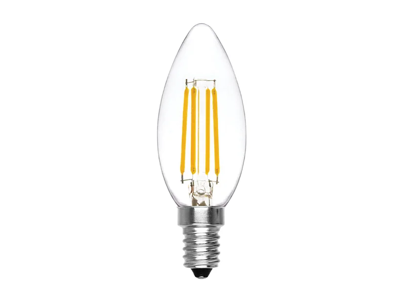 Bombilla LED regulable de color oliva, 6 W, 2700 K, E14