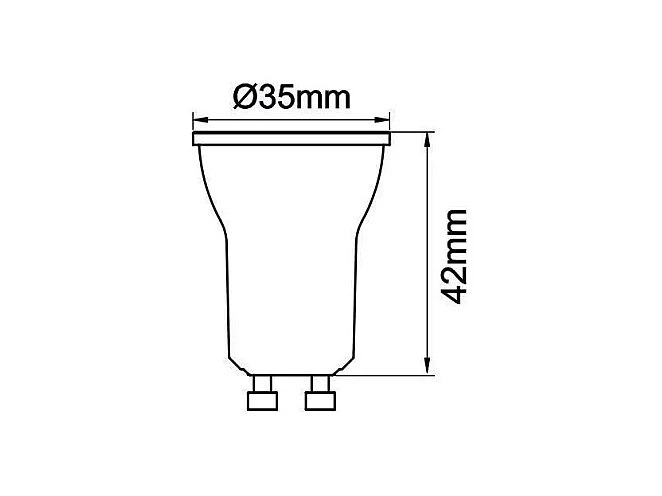GU10 4W 60 LED-spot Diameter 35mm