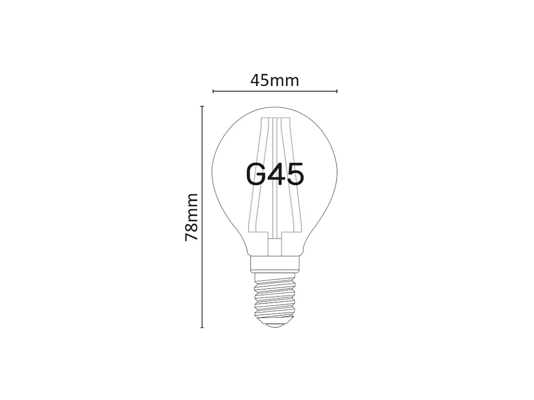Ściemnialna mini żarówka LED Sphere 6W 2700K E14