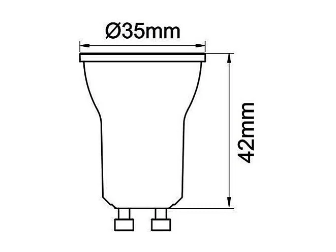 Spot GU10 4W 60 LED Diamètre 35mm