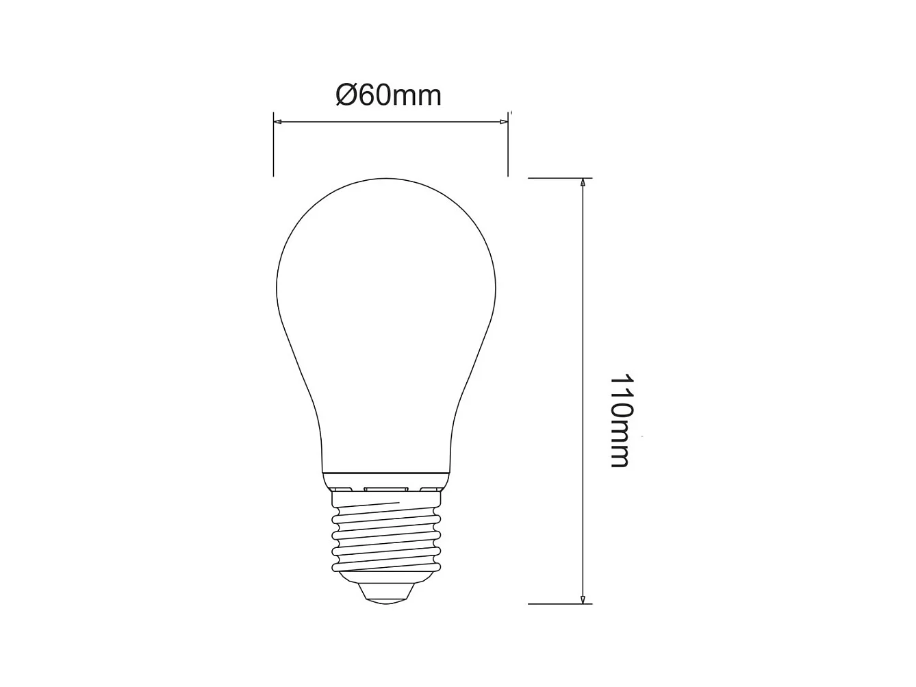 Klassieke LED-lamp 9W E27 4000K