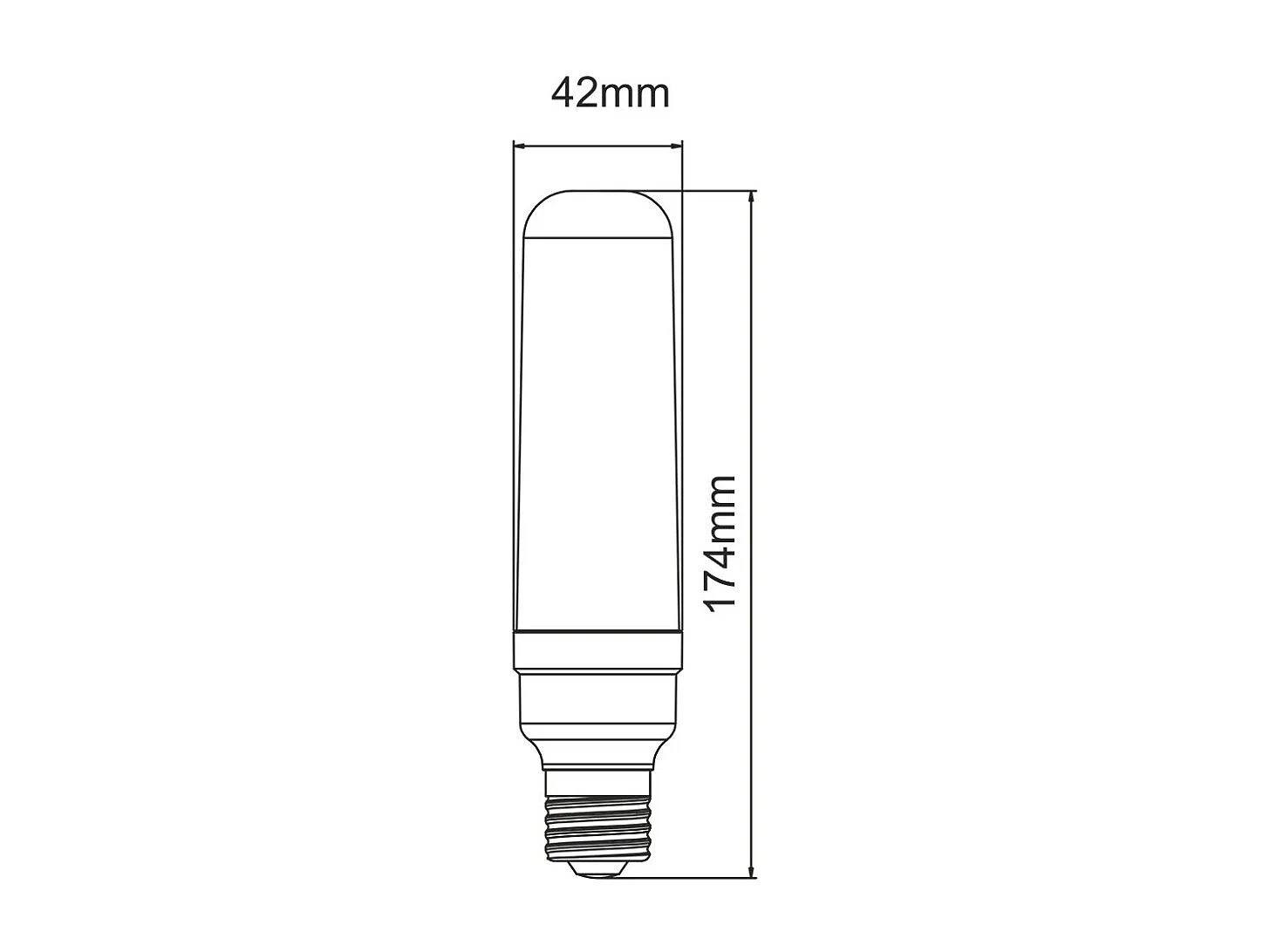 Cilindrische LED-lamp E27 PL T40, 10 W
