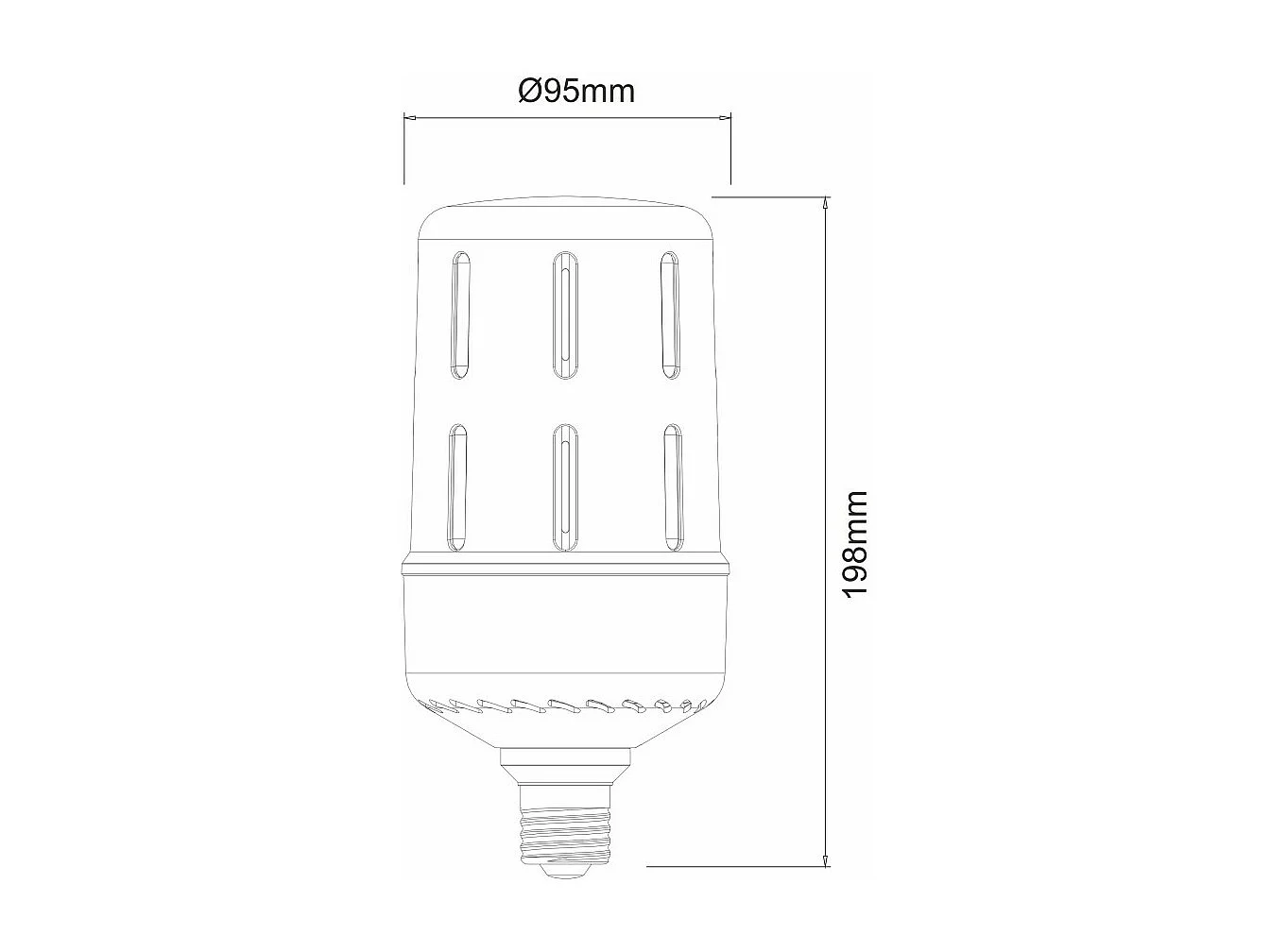 Lâmpada led de alta potência 30W E27 3550lumen 2700k