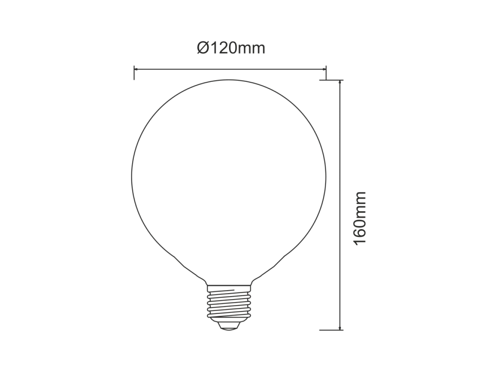 Ampoule LED globe 22 W et 2 600 lumens 3 000 K.