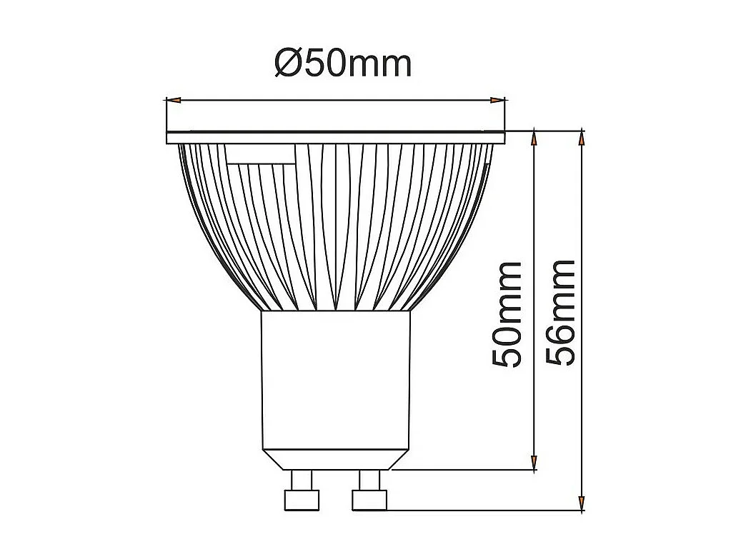 Foco LED GU10 6W 120 Uniform-Line 3000k