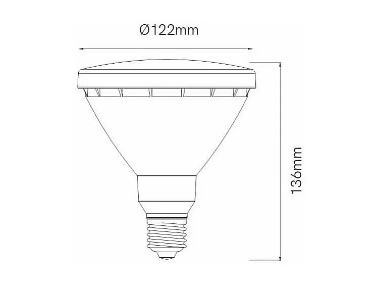 Ampoule LED PAR38 15W E27 Réflecteur parabolique Vert