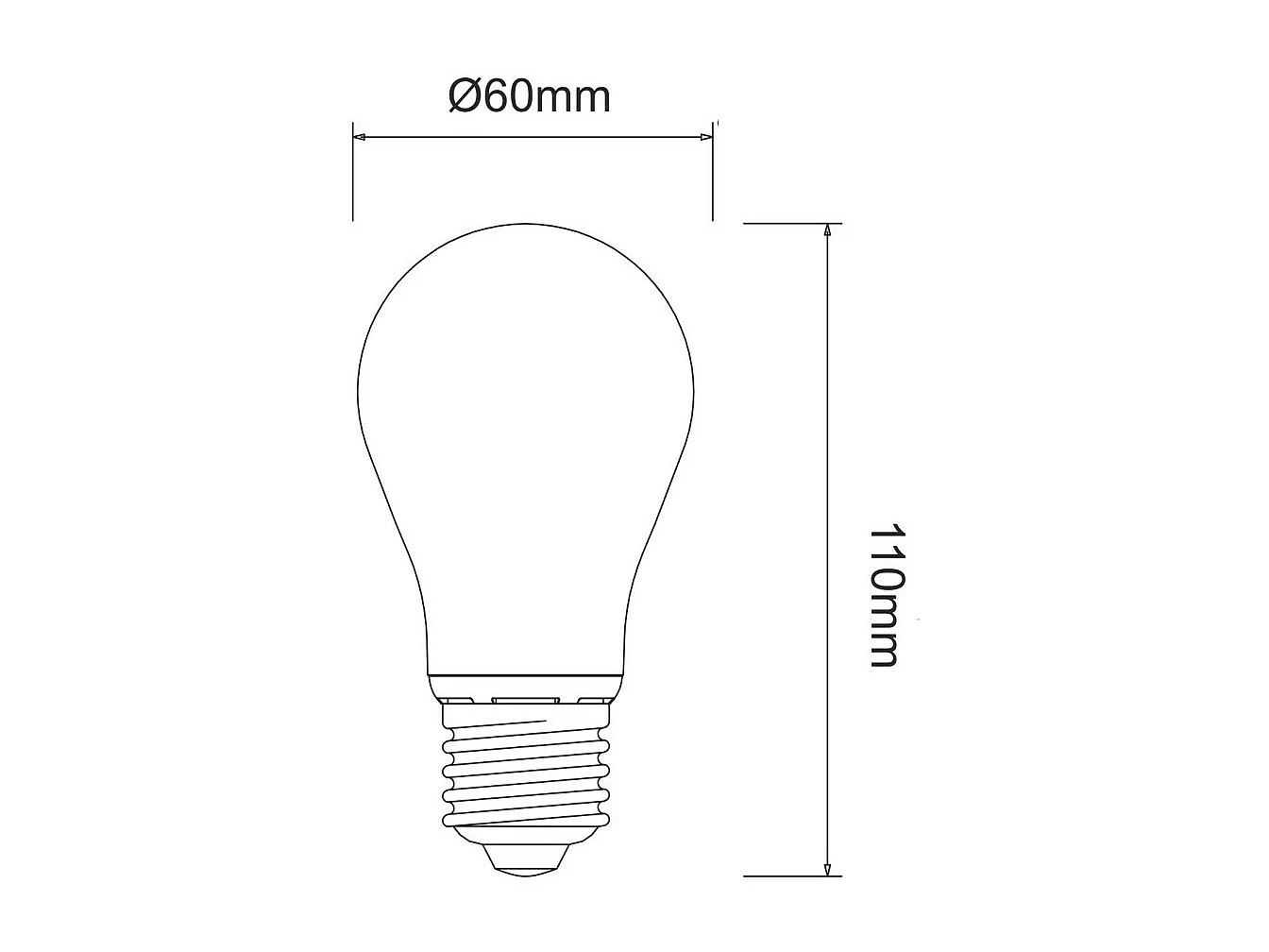 Lâmpada LED clássica 9W E27 3000K