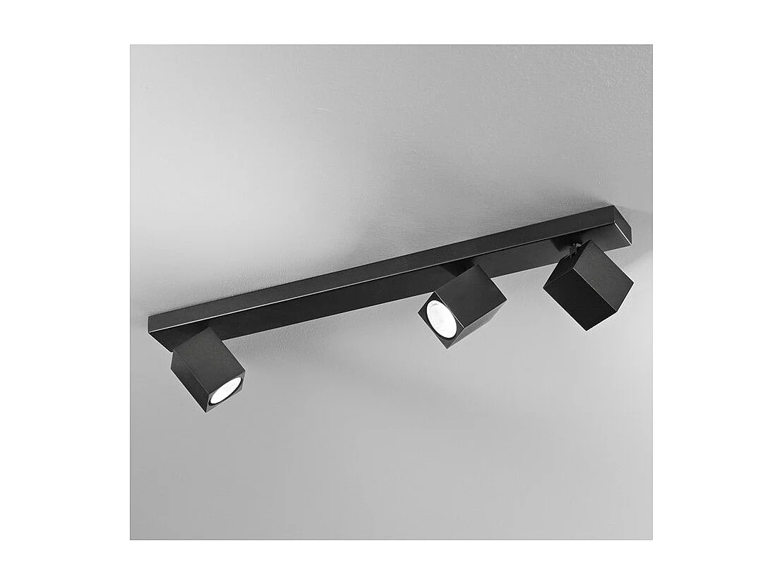 Applique led carrée noire orientable ODDY 3xGu10 Perenz