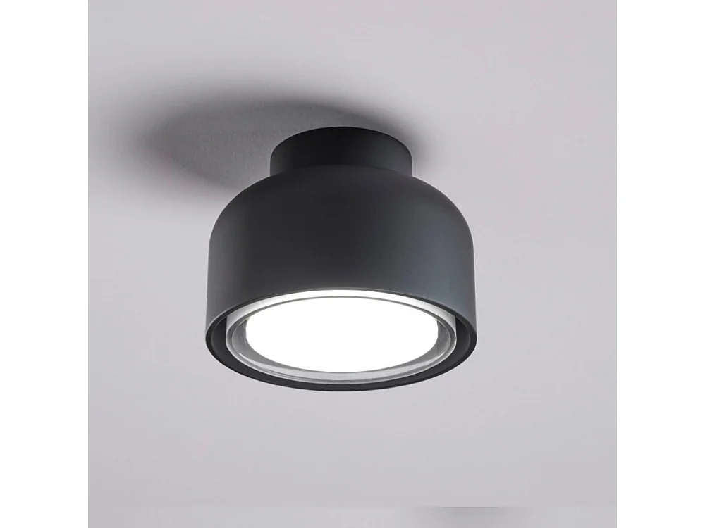 Plafonnier moderne BOTTONE en aluminium noir 1xGX53