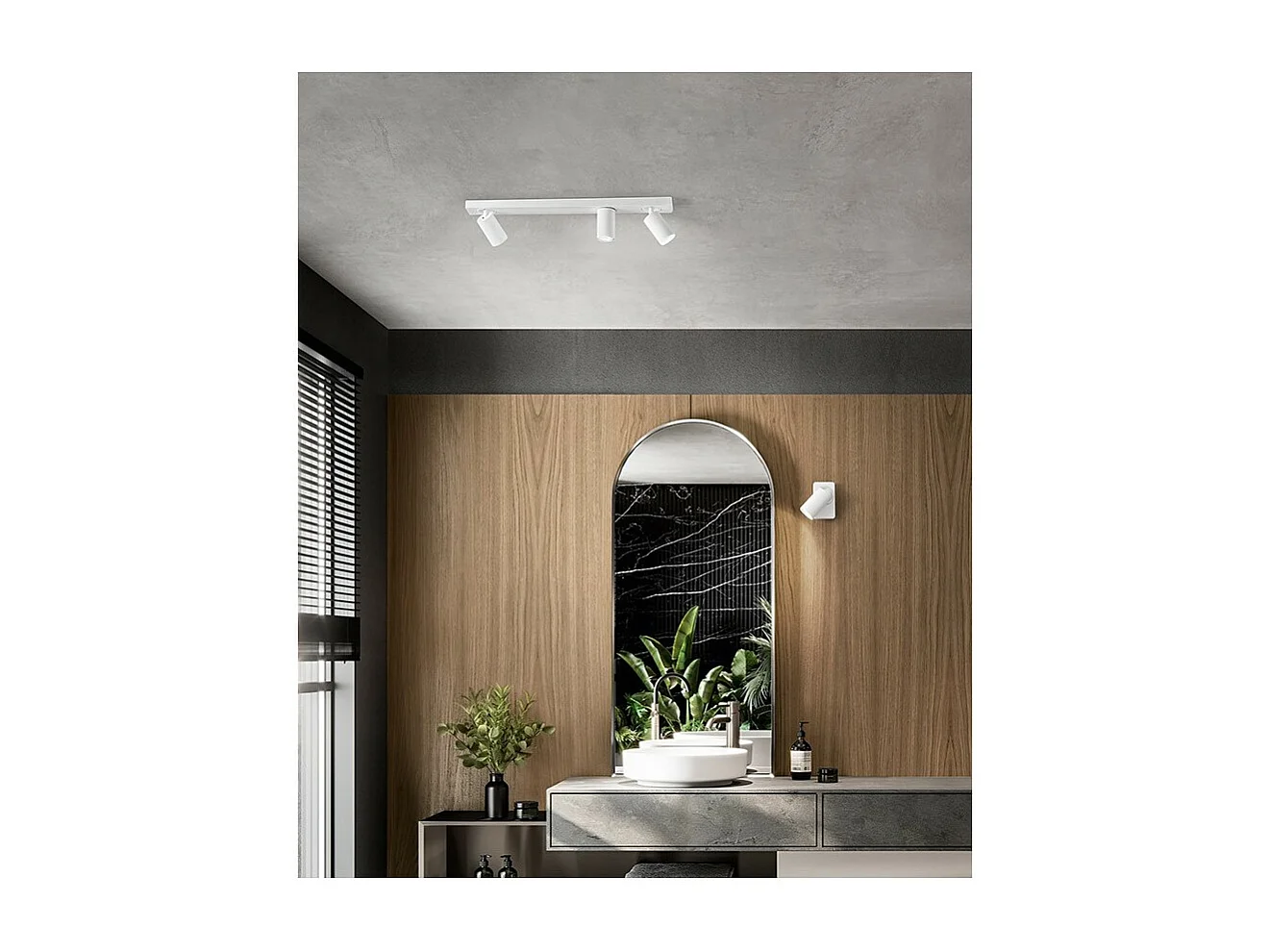 Applique murale led ronde blanche orientable ODDY 3xGu10 Perenz