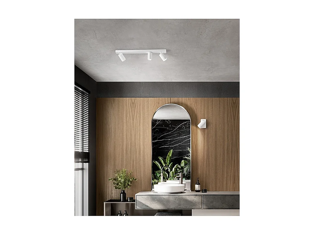 Applique murale led ronde blanche orientable ODDY 3xGu10 Perenz
