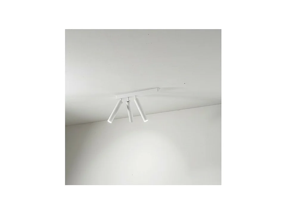 Applique LED cylindrique orientable 3 lumières BAMBU Blanc Perenz