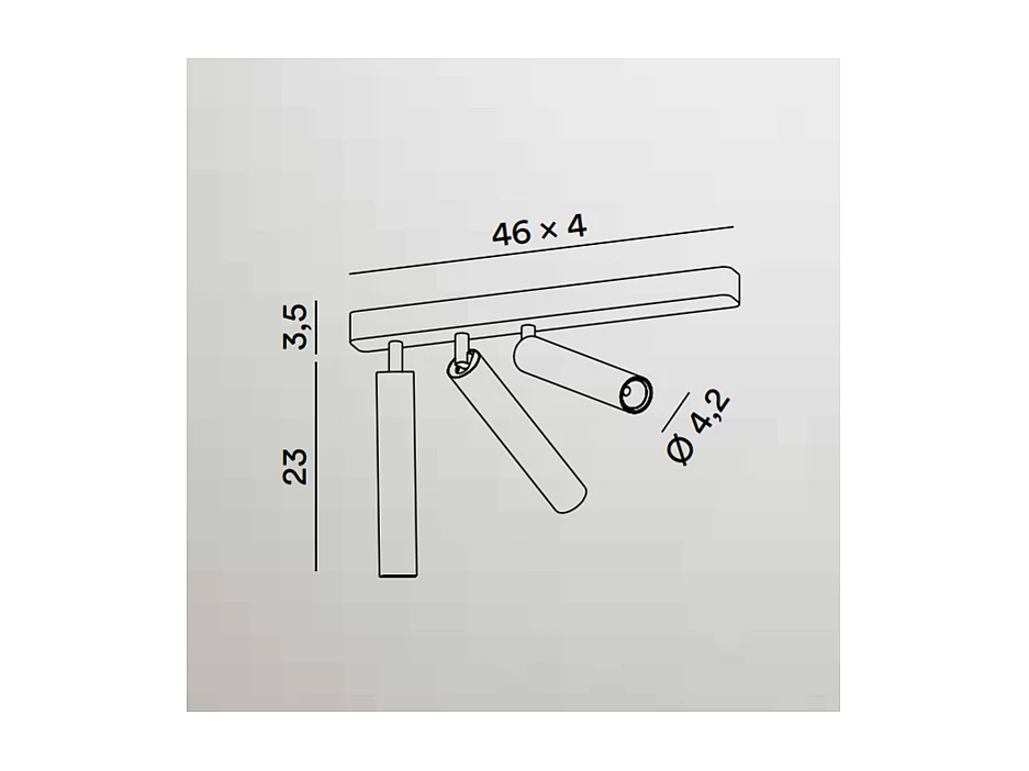 Applique LED cylindrique orientable 3 lumières BAMBU Blanc Perenz