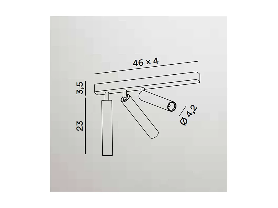 Applique LED cylindrique orientable 3 lumières BAMBU Blanc Perenz