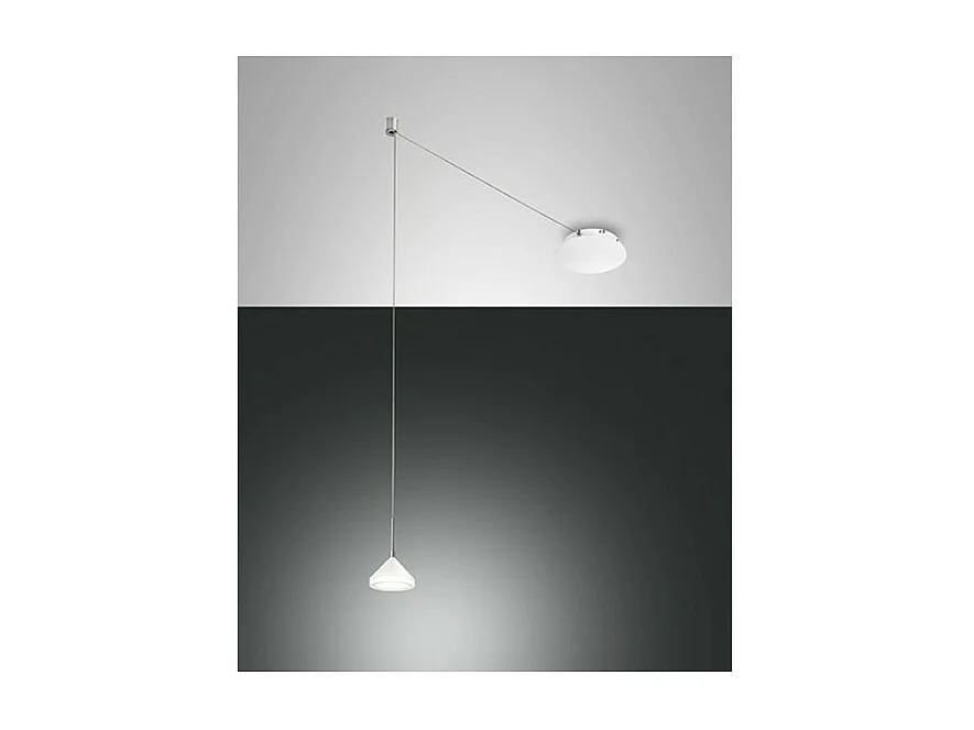 Lustre suspension Isabella LED en métal et méthacrylate 3410-41-102 Fabas Luce