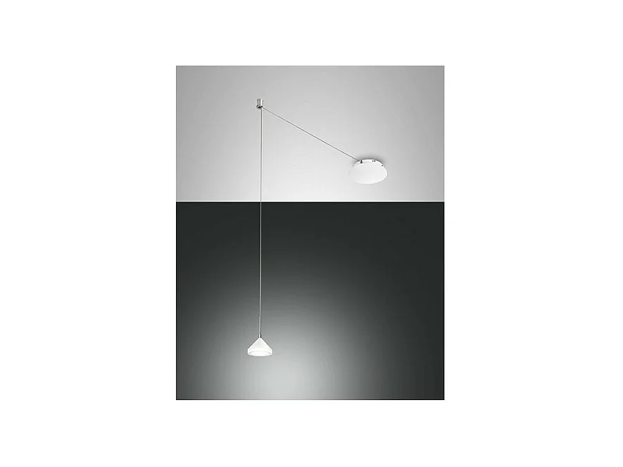 Lustre suspension Isabella LED en métal et méthacrylate 3410-41-102 Fabas Luce