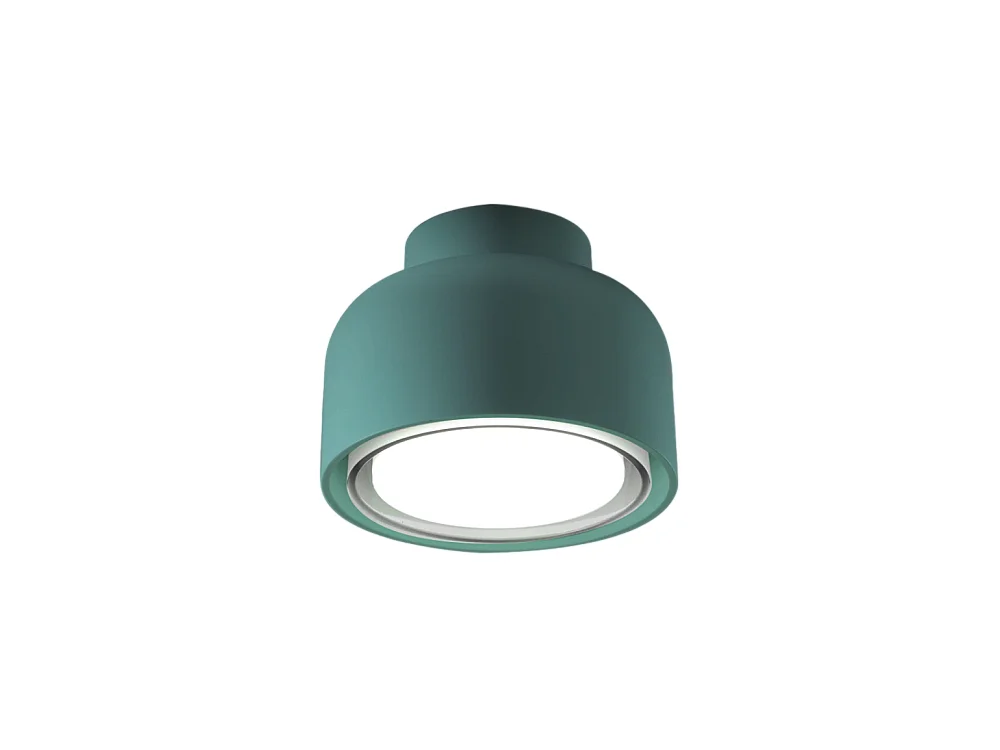 Plafoniera BOTTONE moderna in alluminio Petrolio 1xGX53