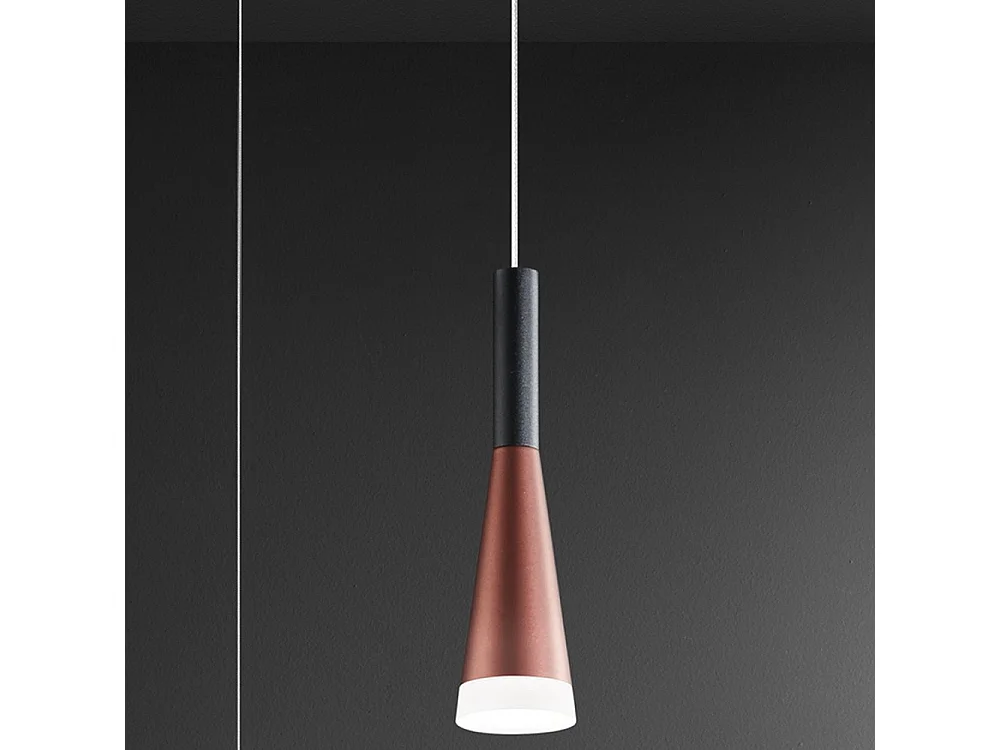 CONE LED hængelampe guld-pink-sort 7W 3000K Perenz