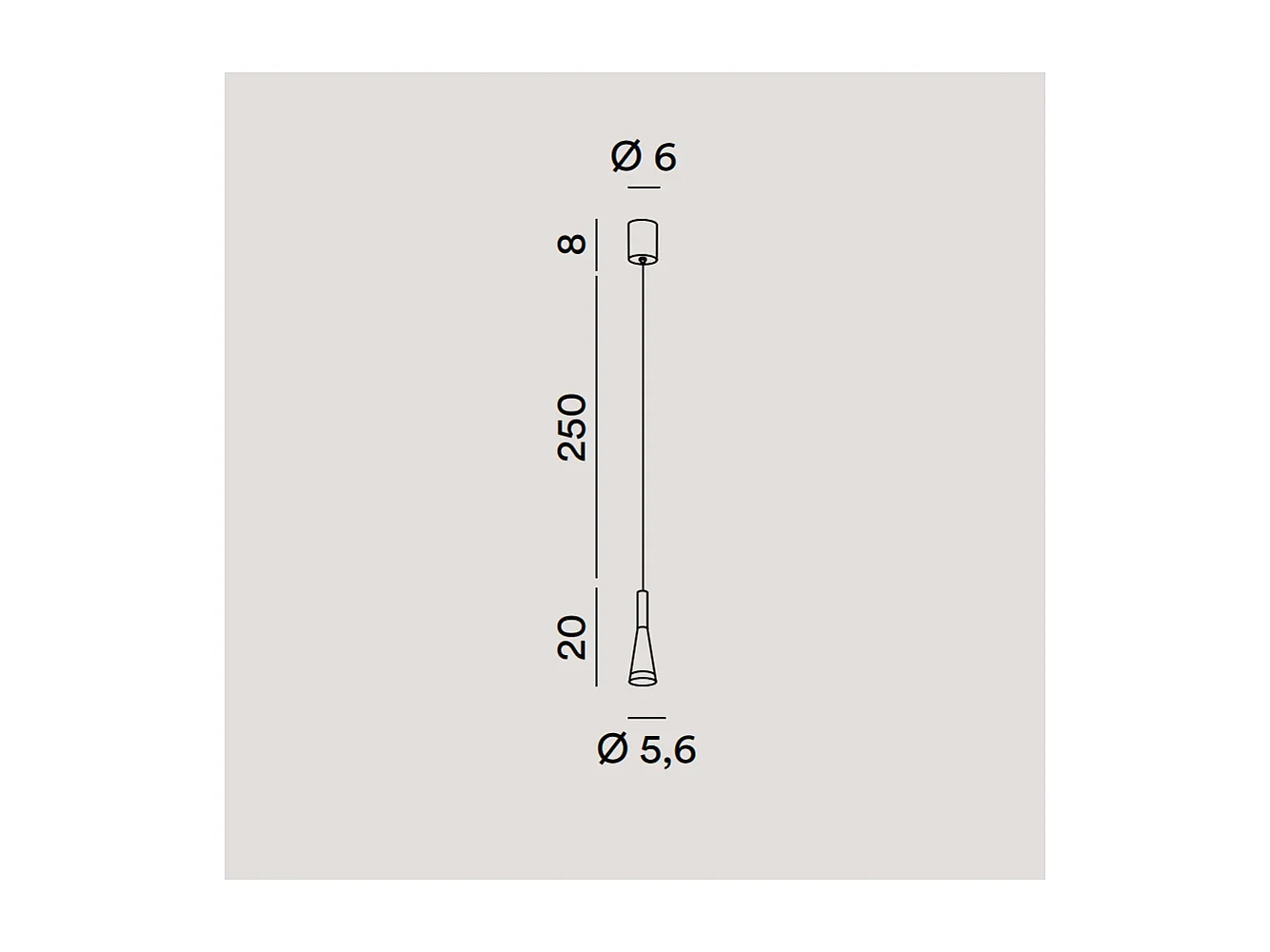 Lampada a led CONE Oro-Rosa-Nero a sospensione 7W 3000K Perenz