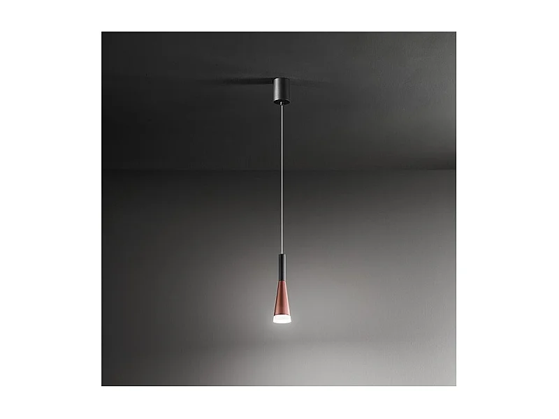Candeeiro suspenso CONE LED Ouro-Rosa-Preto 7W 3000K Perenz