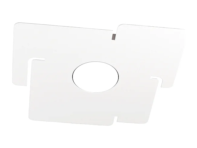 Plafonnier LED ECHO Top Light en métal blanc carré avec raccord ampoule Gx53