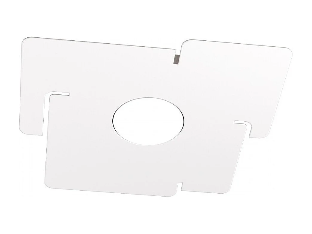 Plafonnier LED ECHO Top Light en métal blanc carré avec raccord ampoule Gx53