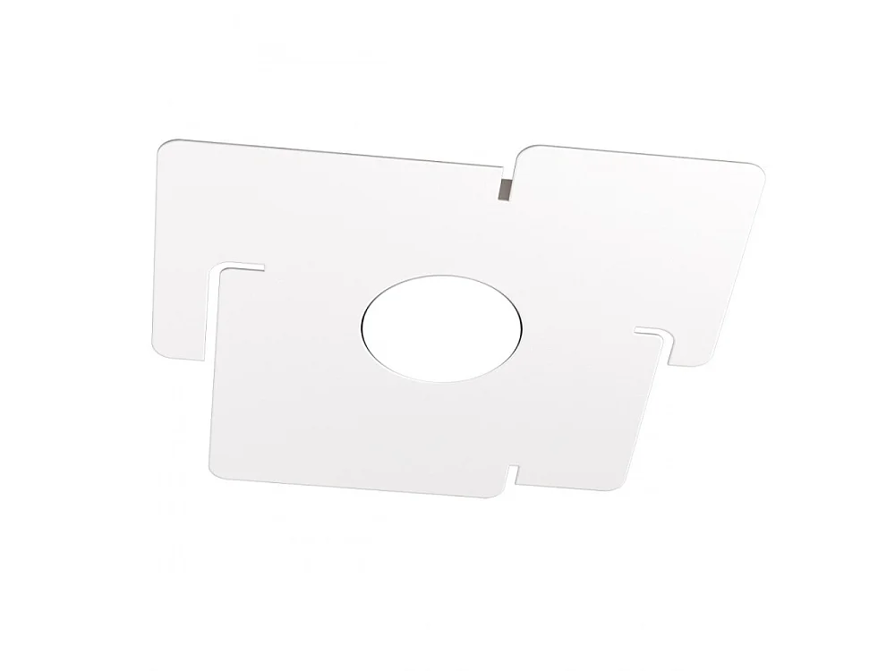 Lampa sufitowa LED ECHO Top Light z białego metalu, kwadratowy kształt, z gniazdem na żarówkę Gx53