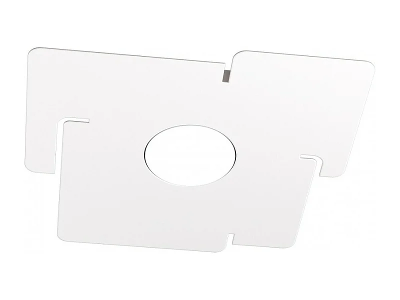 Plafonnier LED ECHO Top Light en métal blanc carré avec raccord ampoule Gx53