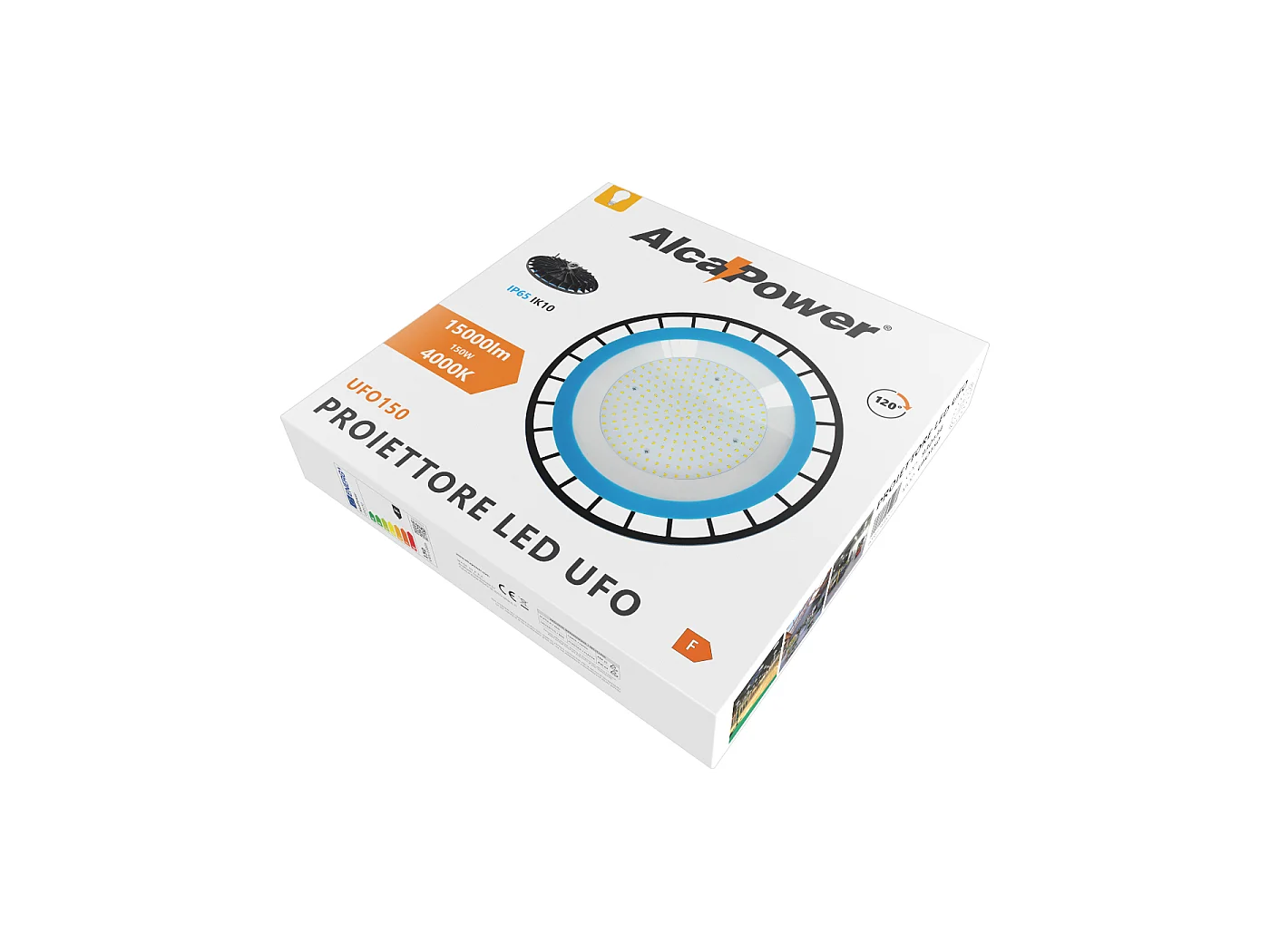 Lampada a led industriale "UFO" da 150W per 5/6 metri di altezza