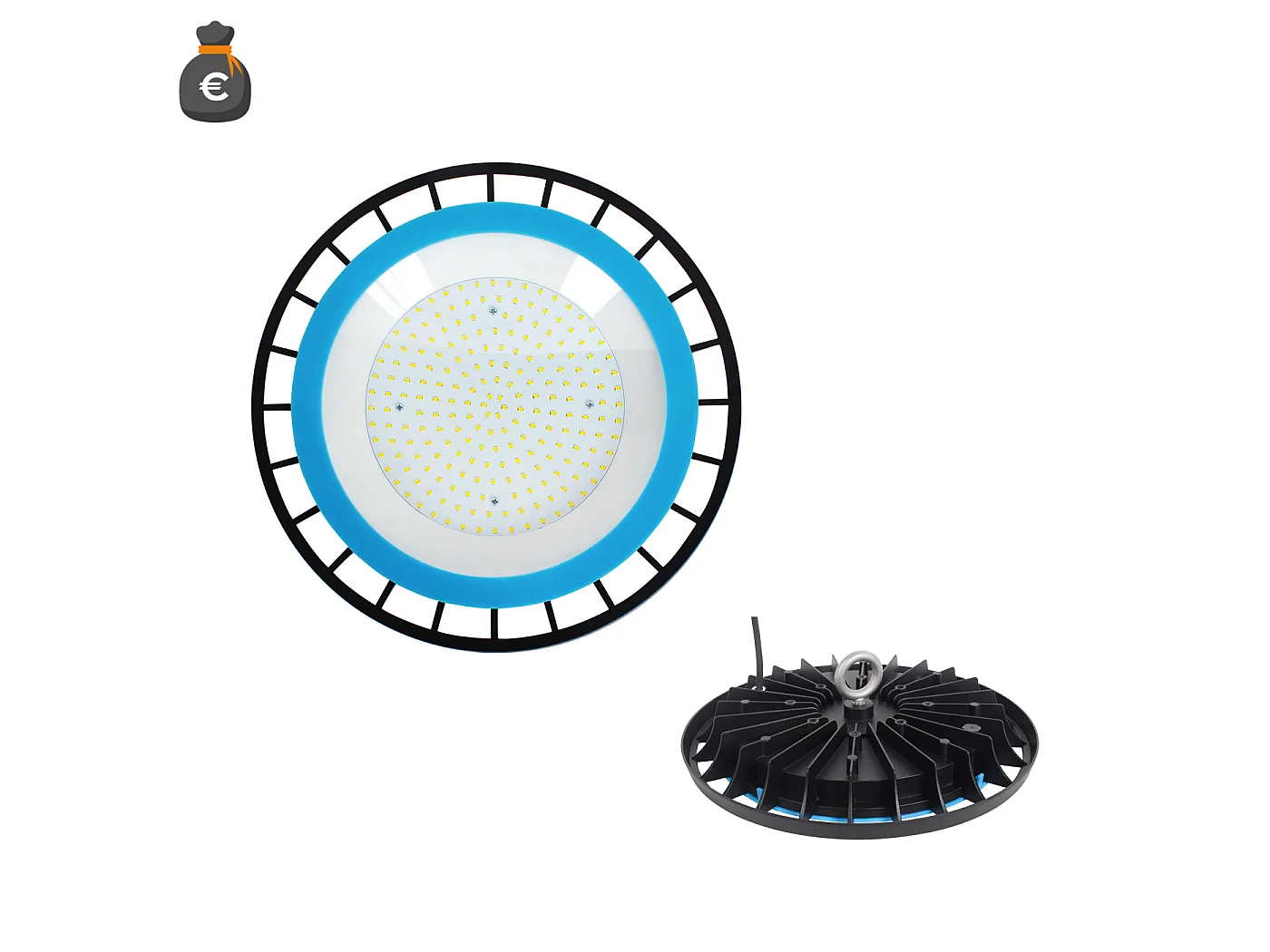 150W "UFO" industrial LED lamp, 5/6 meters high
