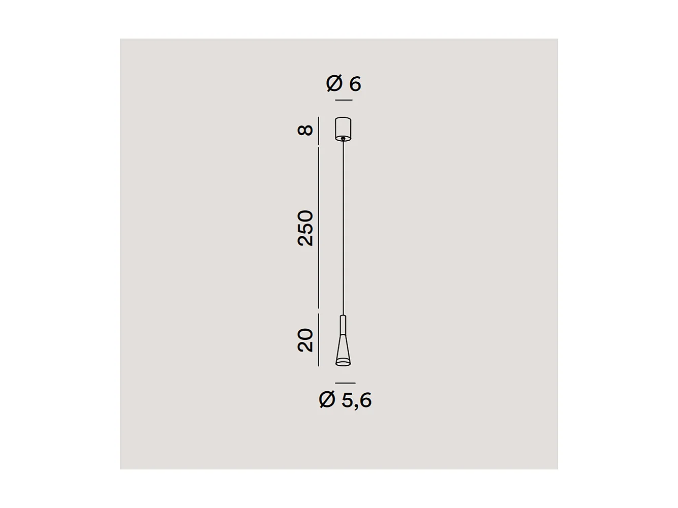 CONE Weiße LED-Pendelleuchte 7W 3000K Perenz