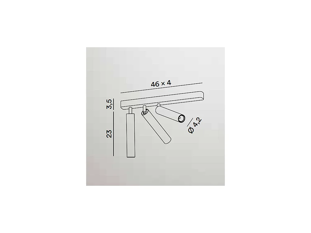 Applique LED cylindrique orientable 3 lumières BAMBU Perenz