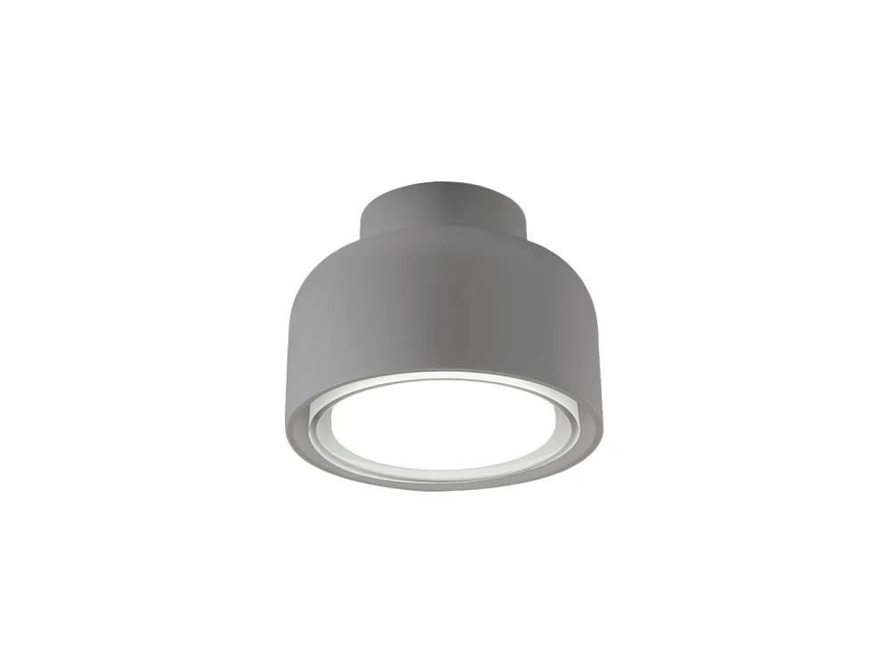 Plafoniera BOTTONE moderna in alluminio Titanio 1xGX53